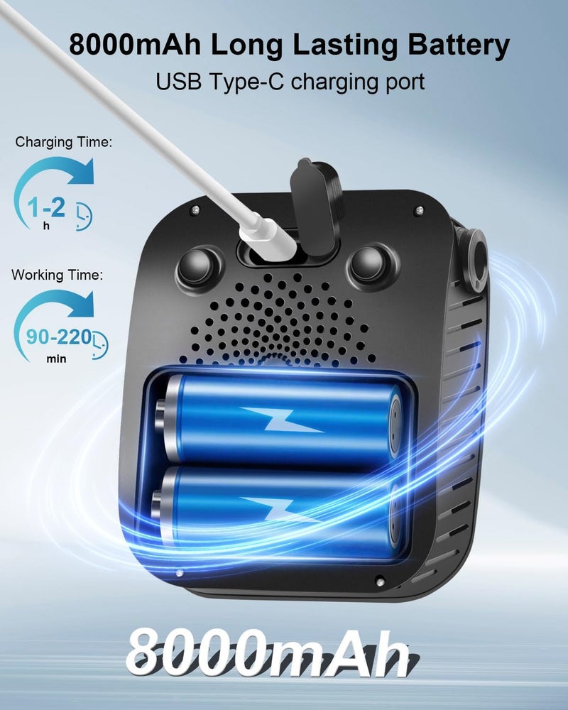 AUTOPkio Portable Shower, 8000mAh Rechargeable Camping Shower Pump with 5 Speed Modes, LED Display, IPX8 Waterproof, 10 L/min Electric Outdoor Shower Kit for Travel, Car, RV, Hiking, Beach, Pet - Image 2